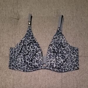 Victoria's Secret Incredible Ultimate Plunge Bra Black Leopard Sz.34DD